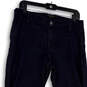 Womens Blue Denim Dark Wash Pockets Stretch Wide Leg Jeans Size 30/10P image number 4