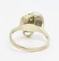 14K White Gold Star Sapphire Toi Et Moi Floral Ring 4.2g image number 4