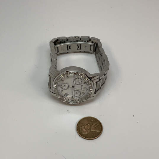 Designer Bulova Silver-Tone Round Dial Chronograph Analog Wristwatch image number 3