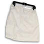 Womens White Regular Fit Flat Front Pockets Short Mini Skirt Size 4 image number 1