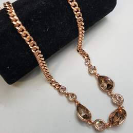 Givenchy Rose Gold Tone Crystal Necklace 35.7g alternative image