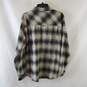 Hurley Men Green Plaid Flannel Shirt L NWT image number 4