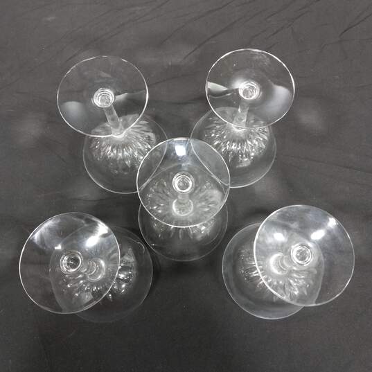 Bundle of 5 Clear Crystal Wine Glasses image number 5