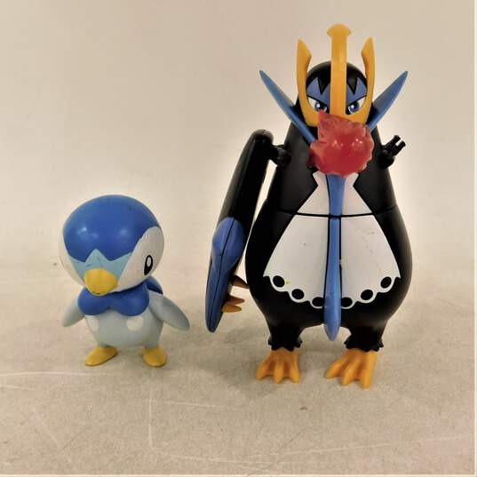 Very Rare 2007 Pokemon Empoleon 5.5in Real Attack Figure + 2007 Jakks Piplup image number 1