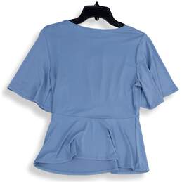 NWT Banana Republic Womens Blue Short Sleeve Round Neck Blouse Top Size XS alternative image