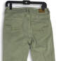 Womens Green Denim Medium Wash Stretch Skinny Leg Jeans Size 10 Long image number 3