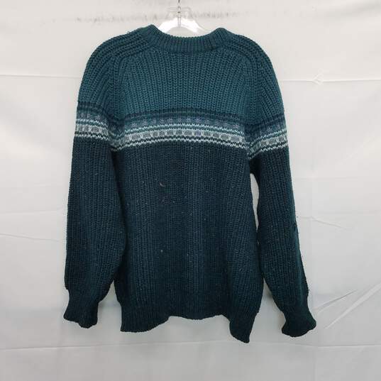 AUTHENTICATED Burberrys Made In Ireland Green Wool Knit Vintage Pullover Sweater image number 2