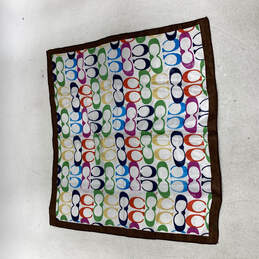 Womens Multicolor Monogram Emblem Silk Square Scarf One Size