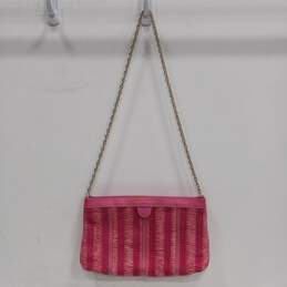 Kate Spade Raffia Pink Straw Should Bag with Chain Strap