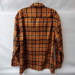 Pendleton Oregon State Board Shirt Orange Plaid Wool Button Up Size M alternative image