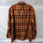 Pendleton Oregon State Board Shirt Orange Plaid Wool Button Up Size M image number 2