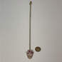 Designer Betsey Johnson Gold-Tone Link Chain Floral Skull Pendant Necklace image number 3