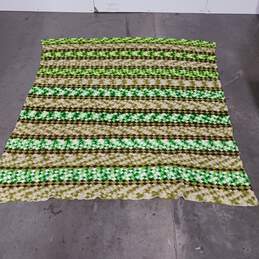 Handcrafted Knitted Crochet Blanket - 67 X 63 Inches