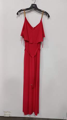 Michael Kors Gold Chain Shoulder Strap Maxi Dress Women's Size L