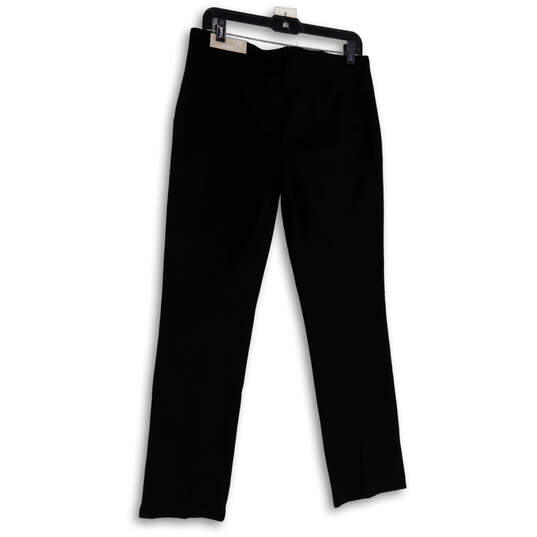 NWT Womens Black Straight Leg Slim Fit Flat Front Dress Pants Size 0.5R image number 2