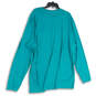 Mens Blue Crew Neck Long Sleeve Front Pocket Pullover T-Shirt Size 2XLT image number 2