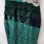 Vintage Handmade Green Sequin Sleeveless Maxi Dress Women's LG image number 3
