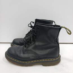 Dr. Martens Unsex Black Leather Steel Toe Safety Boots Size Men 7 Women 8