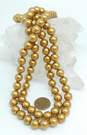 Heidi Daus Goldtone Icy Colorful Rhinestones Toggle Golden Faux Pearls Beaded Multi Strand Statement Necklace 127.3g image number 4
