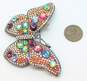 Carolee Limited Edition 2004 Icy Rhinestone Butterfly Statement Brooch 42.9g image number 6