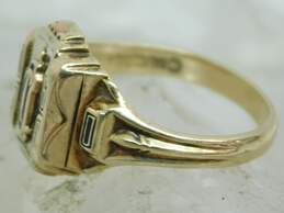 Vintage 10K Gold Black Enamel Class Ring 4.6g alternative image
