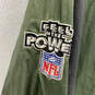 Mens Green Black NFL Bay Packers Full-Zip Windbreaker Jacket Size Medium image number 4