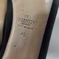 Valentino Garavani Women's Black Suede Peep Toe Rosette Embellished Pumps Size 9 AUTHENTICATED image number 7