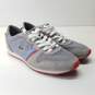 Lacoste Tevere Gray Mesh Suede Lace Up Low Sneakers Men's Size 8 image number 3