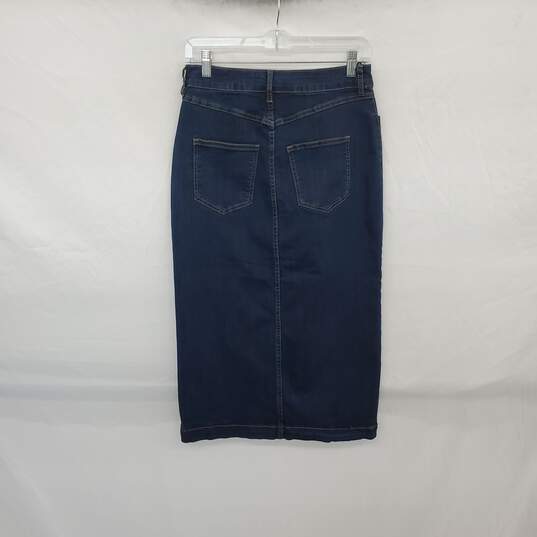 Bagatelle Collection Blue Cotton Blend Midi Denim Skirt WM Size 4 NWT image number 2