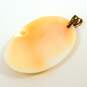 Sterling Silver Vermeil Carved Shell Cameo Statement Pendant 12.8g image number 5