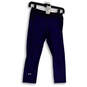 Womens Blue Elastic Waist Pull-On Activewear Capri Leggings Size Small image number 1