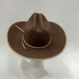 Unisex Brown Lightweight Wide Brim Classic Western Cowboy Hat One Size alternative image