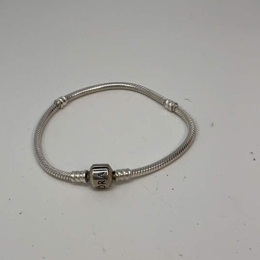 Designer Pandora S925 ALE Sterling Silver Snake Chain Charm Bracelet image number 3