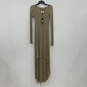 NWT Womens Beige Long Sleeve Ribbed Hi Low Fishtail Maxi Dress Size Small image number 1