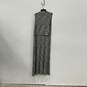 NWT Womens Gray White Sleeveless V-Neck Knee Length A-Line Dress Size 2X image number 2