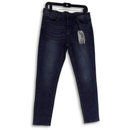 NWT Womens Blue Denim Medium Wash Kontent Mid Rise Cropped Jeans Size 11/12