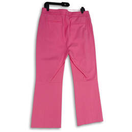 Womens Pink Flat Front Slash Pocket Straight Leg Trouser Pants Size 12T alternative image