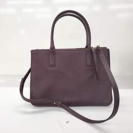 Banana Republic Vintage Purple Leather Top Handle Shoulder Bag