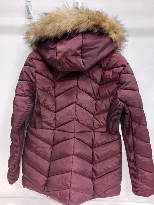 London Fog Women's Maroon Full Zip Puffer Style Parka Size L NWT image number 3