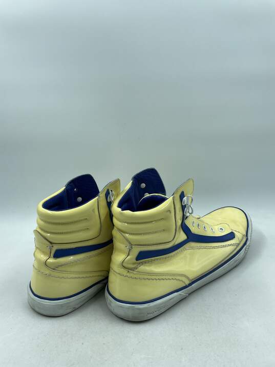 Authentic YSL Vtg Yellow Patent Hi-Tops M 10 image number 4