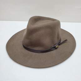 Saint Martin Quality Headwear Brown Wool Fedora Hat Size Medium