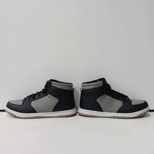 Men's Black & Gray Fubu Hightops Shoes Size 12 image number 4