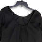 Womens Black Short Sleeve Scoop Neck Pullover Blouse Top Size Medium image number 3