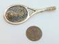 Vintage Taxco Mexico Sterling Silver Tennis Racket & Ball Brooch 14.8g image number 7
