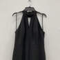 Womens Black Sleeveless Halter Neck Regular Fit Back Zip Maxi Dres Size 12 image number 3