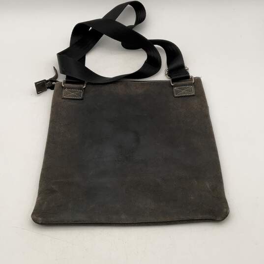 Daag Mens Gray Brown Adjustable Strap Inner Pocket Zipper Crossbody Bag image number 2