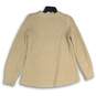 Athleta Womens Cream Ribbed Crew Neck Long Sleeve Pullover Sweater Size S image number 2