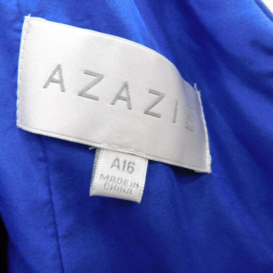 Azazie Womens Royal Blue Long Dress Size 16 NWT image number 4