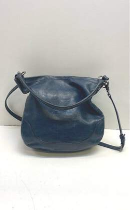 Frye Leather Melissa Hobo Shoulder Bag Blue