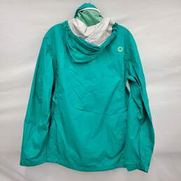 Marmot WM's Teal Green Precip Hoodie Full Zip Windbreaker Size L alternative image